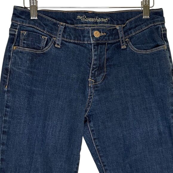 Old Navy Jeans Womens Sz 2 VTG The SweetHeart Dark Wash 99% Cotton Normcore Cute - Picture 2 of 12